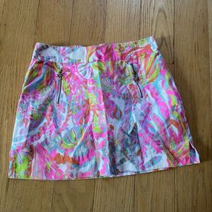 Lilly Pulitzer Womens Preppy Floral Mini Skirt Size 4 Resort Coastal Bright Bold
